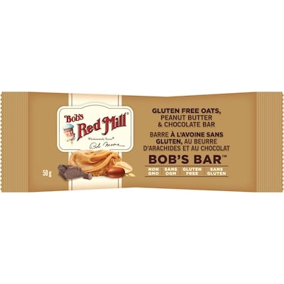 Bob’s Red Mill Barre d'avoine sans gluten au beurre d'arachides et au chocolat 12x50.0 g, 3,67 $/100g