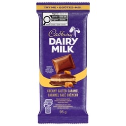 Dairy Milk Creamy Salted Caramel Chocolate Bar, 100% sustainably sourced cocoa