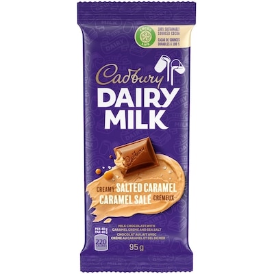 Cadbury Dairy Milk Caramel Salé Tablette De Chocolat 95 g, 4,52 $/100g