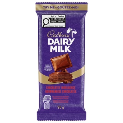 Cadbury Dairy Milk Gourmandise chocolatée, cacao 100% durable 95 g, 3,67 $/100g