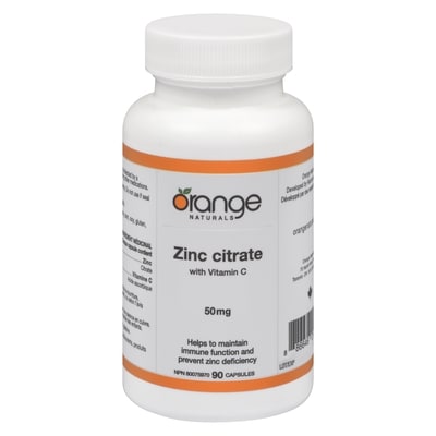 Orange Naturals Zinc Citrate 50Mg 90 ea, $0.17/1ea