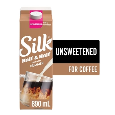 Silk Half & Half Dairy-Free Coffee Creamer, Oat & Coconut 890 ml, $0.67/100ml