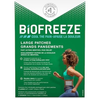 Biofreeze BIOFREEZE GRAND PANSEMENTS 5 ea, 2,40 $/1ch