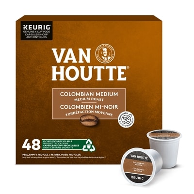 Van Houtte Colombian Medium, Medium Roast, K-Cup Coffee Pods, 48 Count 48 ea, $0.98/1ea