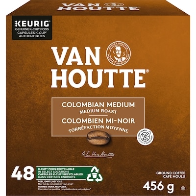 Van Houtte Colombian Medium, Medium Roast, K-Cup Coffee Pods, 48 Count 48 ea, 0,98 $/1ch