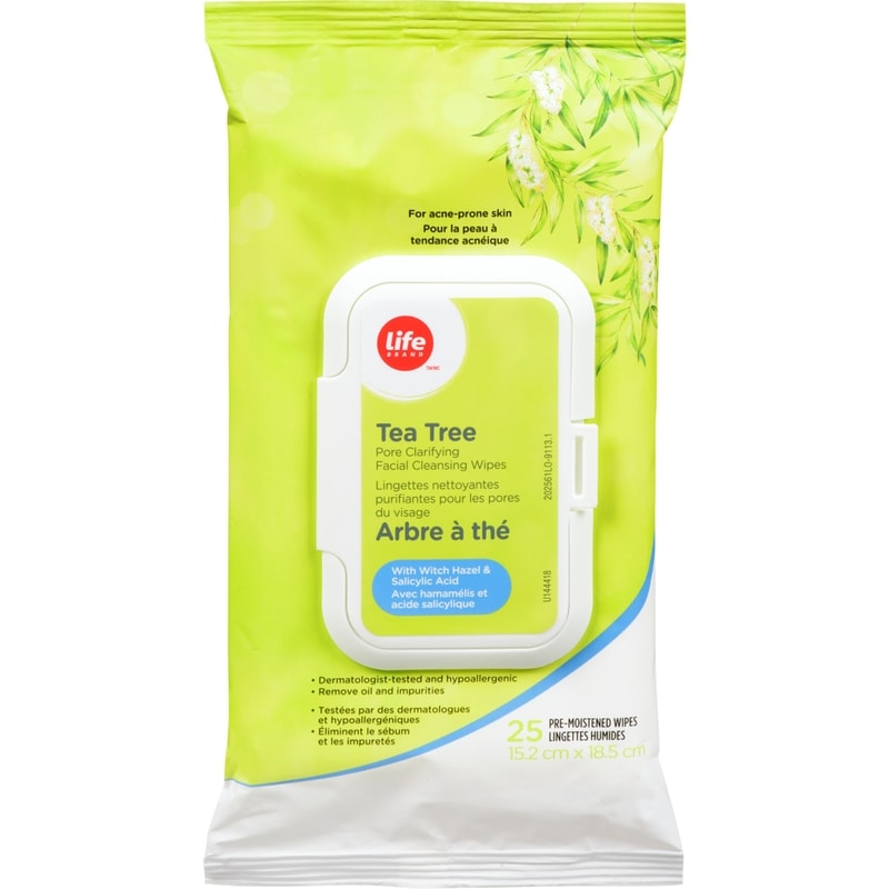 Facial Cleansing Wipes, Pore Clarifying, Tea Tree