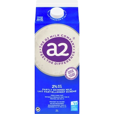 The A2 Milk Company 2% M.F. Partly Skimmed Milk 2 l, $0.35/100ml