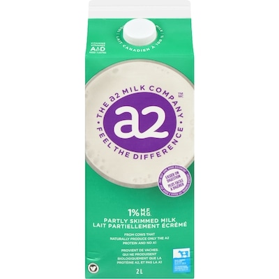 The A2 Milk Company Lait partiellement écrémé 1 % 2 l, 0,35 $/100ml