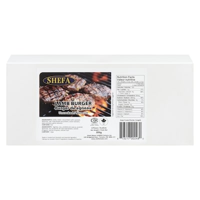 Shefa Burger d’agneau casher 896 g, 3,91 $/100g