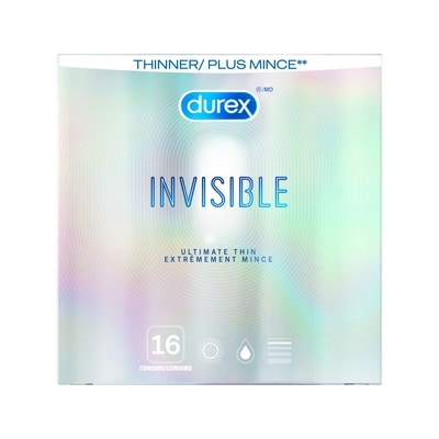 Durex Invisible Ultimate Thin Latex Condoms 16 ea, $1.62/1ea