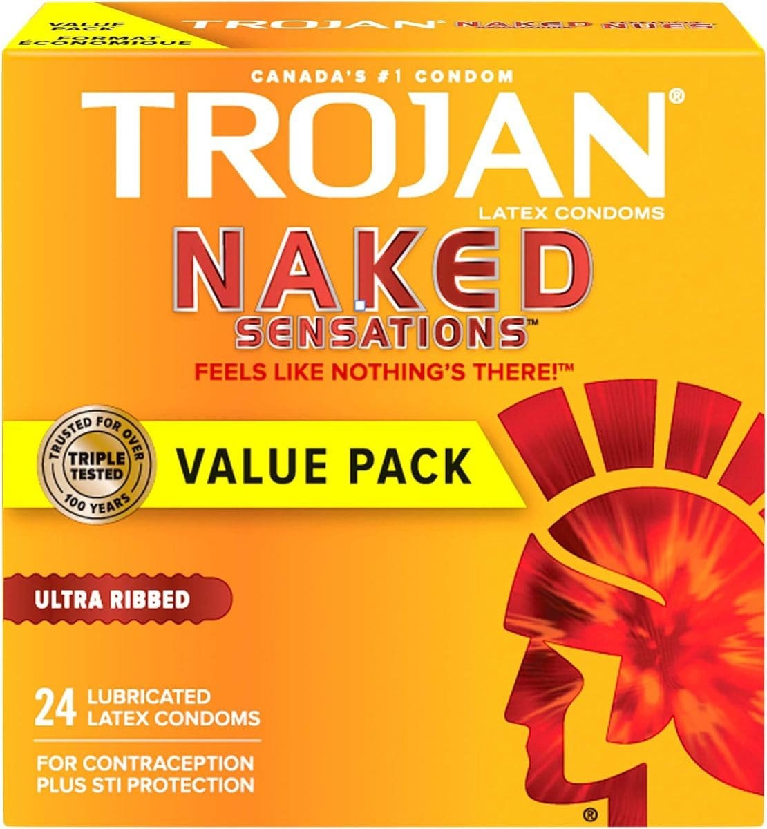 Trojan Naked Sensations Ultra Ribbed Lubricated Condoms 24 ea, $1.04/1ea