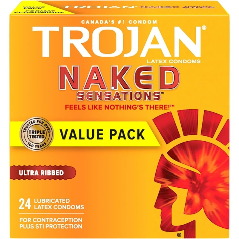 Naked Sensations Ultra Ribbed Lubricated Condoms