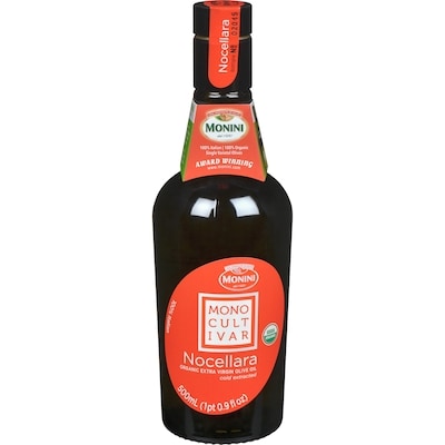 Monini Monocultivar Nocellara 100% Organic Extra Virgin Olive Oil 500 ml, $6.00/100ml