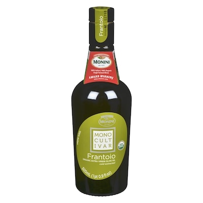 Monini Monocultivar Frantoio 100% Organic Extra Virgin Olive Oil 500 ml, $6.00/100ml