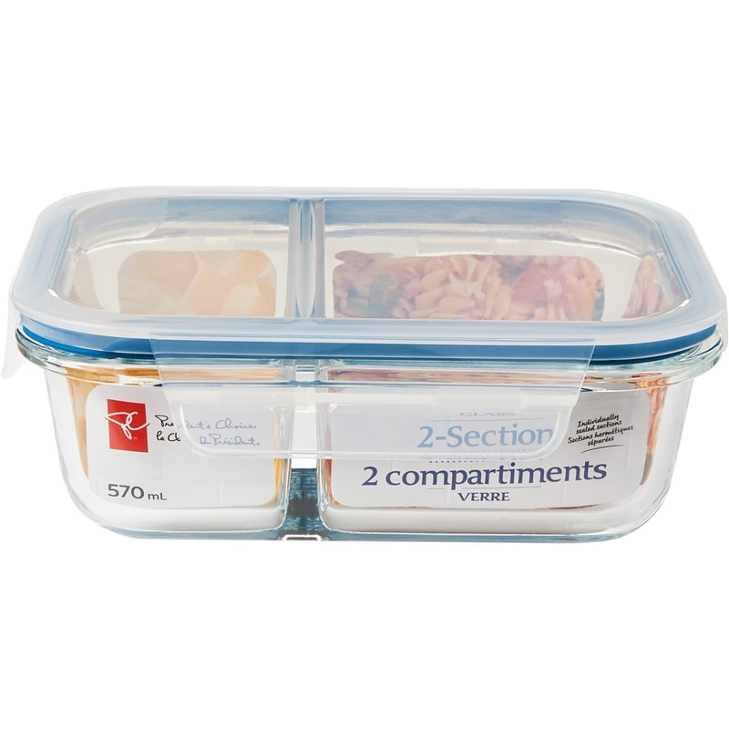 Glass 570Ml Divided Storage