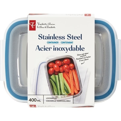 President's Choice Stainless Steel Container 400ml 1 ea, $9.00/1ea