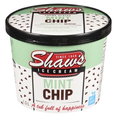 Shaw's Mint Chip  1.5 l, $0.63/100ml