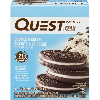 Questbar Biscuits À La Crème Saveur Barre De Protéine 240 g, 10,41 $/100g