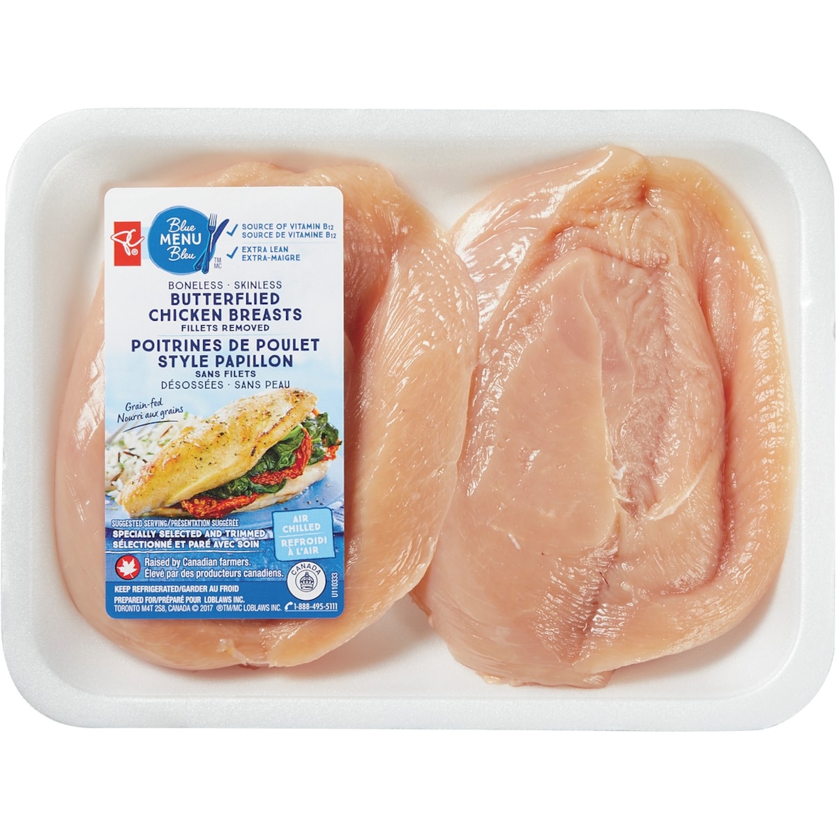 le Choix du Président Escalope De Poitrine Poulet 1 ea, 14,00 $/1ch