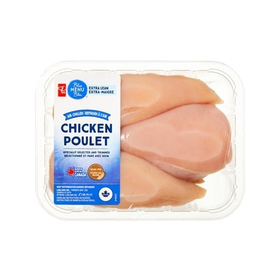 PC Blue Menu Extra Lean Boneless Skinless Chicken Breasts 1 ea, $13.00/1ea