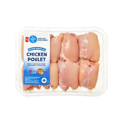 PC Blue Menu Extra Lean Boneless Skinless Chicken Thighs 1 ea, $14.00/1ea
