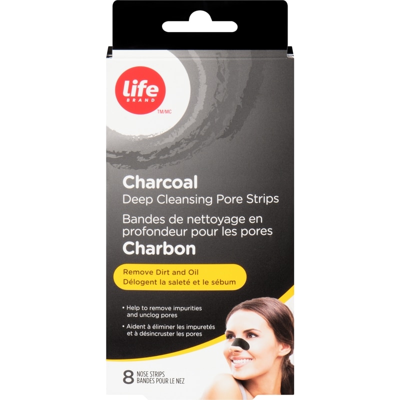 Deep Cleansing Pore Strips Charcoal, 8 Nose Strips