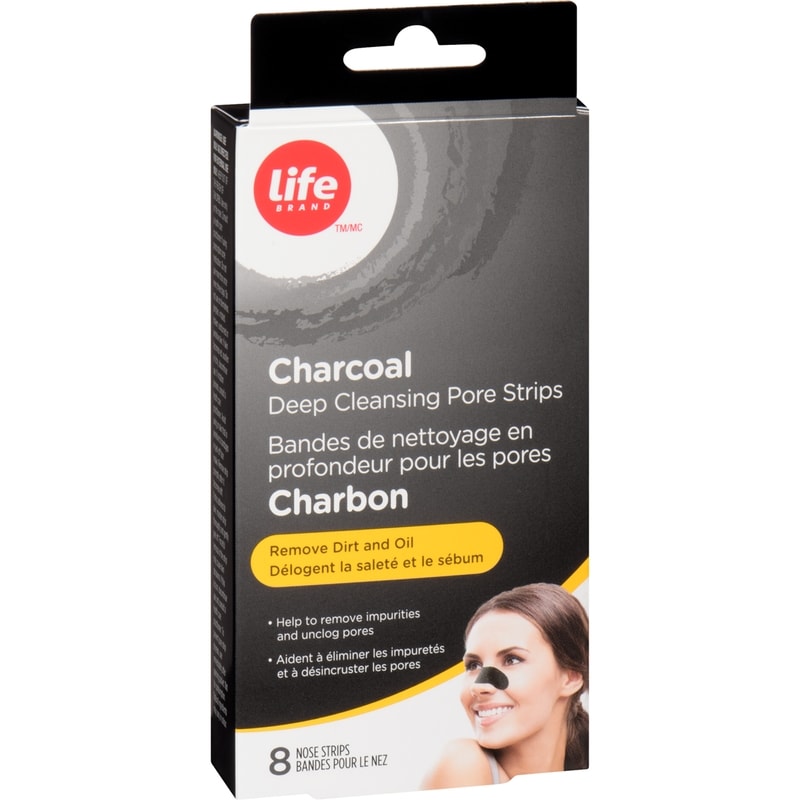 Deep Cleansing Pore Strips Charcoal, 8 Nose Strips