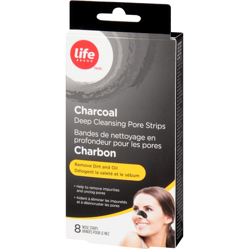 Deep Cleansing Pore Strips Charcoal, 8 Nose Strips