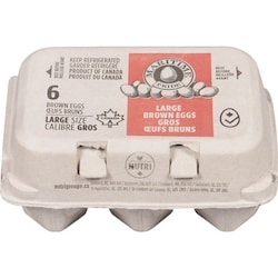 Nutri-Œuf Gros œufs bruns 6 ea, 0,55 $/1ch