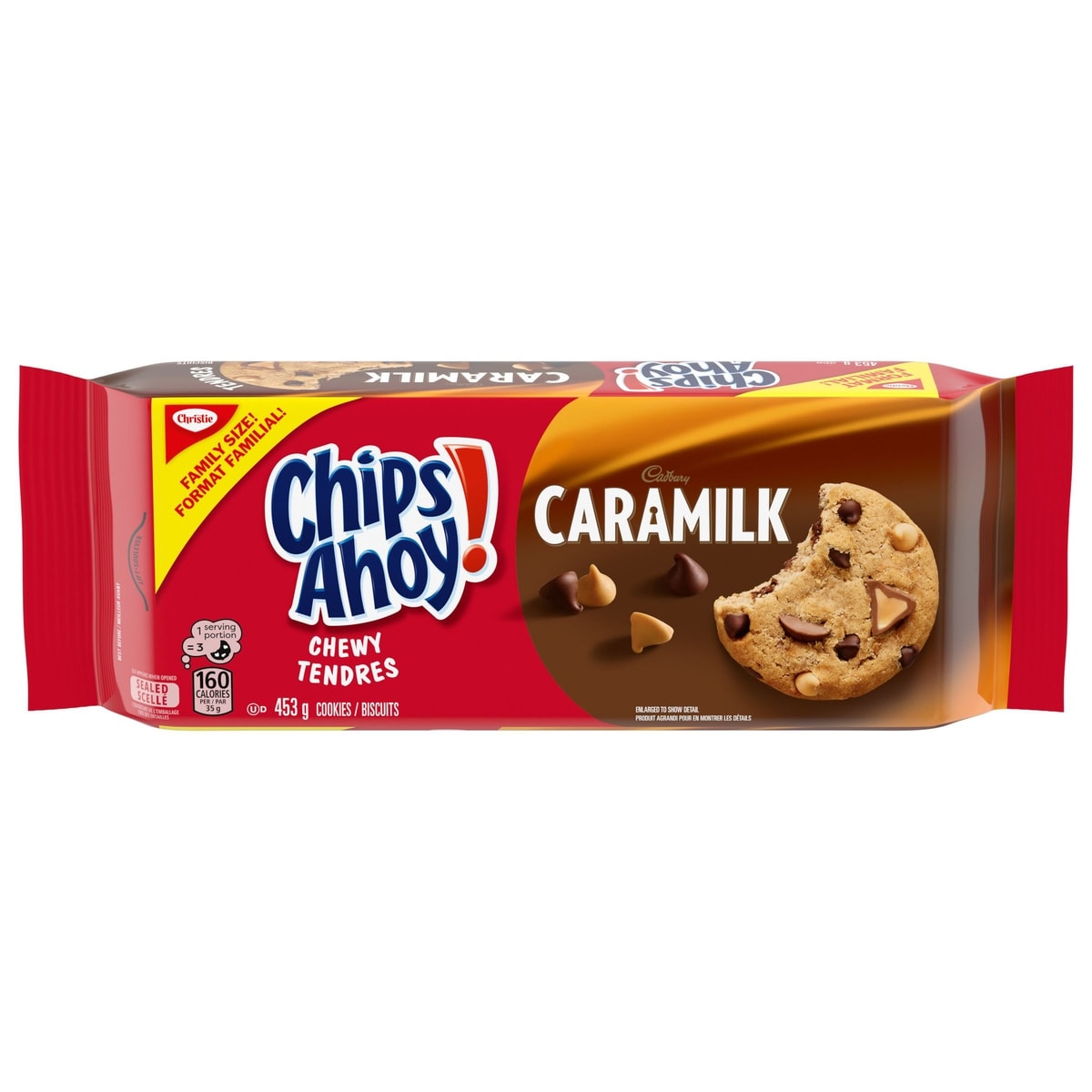 Christie Chips Ahoy! Chewy CARAMILK Cookies, Family Size 453 g, $1.43/100g