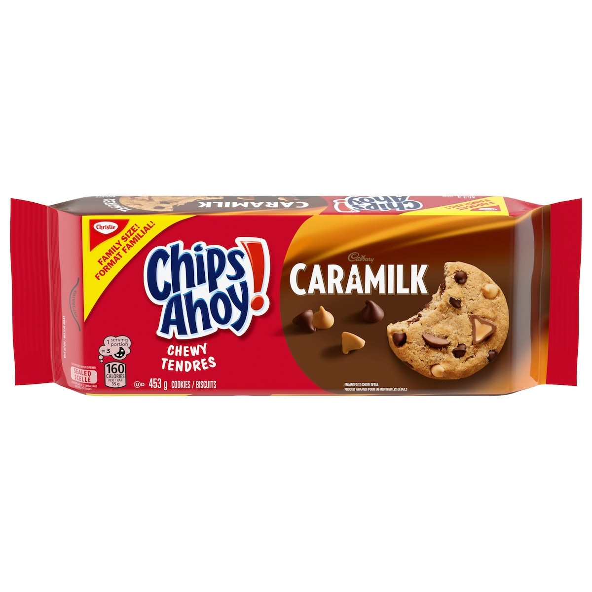 Christie Biscuits Chips Ahoy! CARAMILK tendres, format familial 453 g, 1,43 $/100g