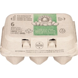 Nutri-Egg Free Run Hens Large White Eggs 6 ea, $0.55/1ea