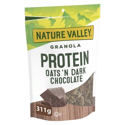 General Mills Protein Granola, Oats 'n Dark Chocolate, Healthy Snack and Cereal 311.84 g, $1.92/100g