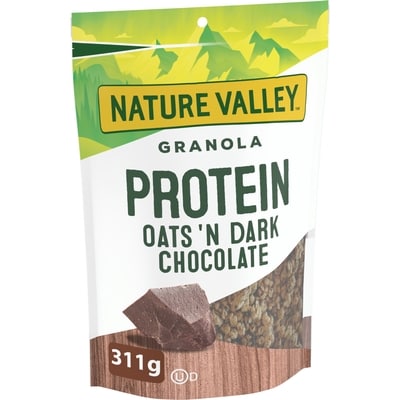 General Mills Protein Granola, Oats 'n Dark Chocolate, Healthy Snack and Cereal 311.84 g, $1.92/100g