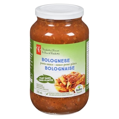 President's Choice Plant Based Bolognese Pasta Sauce 700 ml, $0.78/100ml