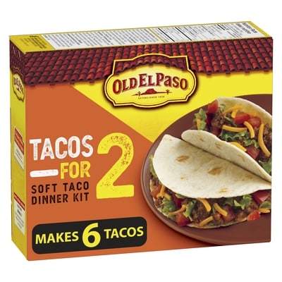 Old El Paso Taco Dinner Kit Tacos For Two Soft 155 g, $2.90/100g