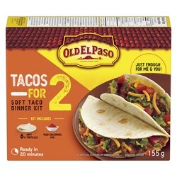Old El Paso Taco Dinner Kit Tacos For Two Soft - 155 g | No Frills