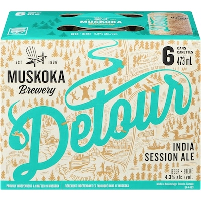 Muskoka Ale de session Detour (Pièce d’identité requise au moment du ramassage) 6x473.0 ml, 0,75 $/100ml