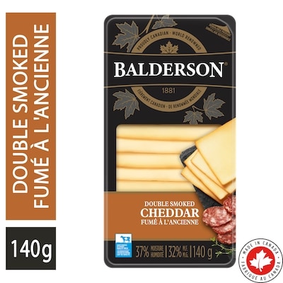 Balderson Double Smoked Cheddar Cheese Slices 140 g, $5.71/100g
