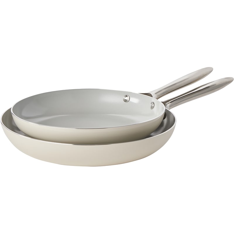 President's Choice 2-Piece Ceramic Non-Stick Skillets, PFOA Free, 10 in and 12 in Set