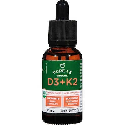 Pure Le Vitamine D3 + K2 30 ml, 124,97 $/100ml