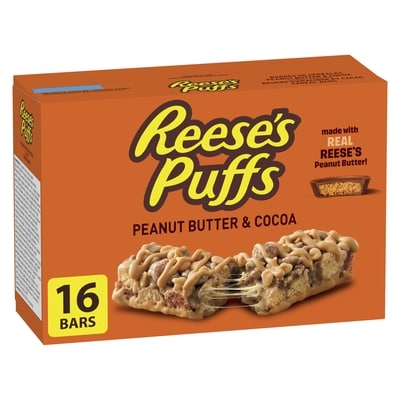General Mills Puffs Peanut Butter & Cocoa Flavour Cereal Bars 384 g, $1.95/100g