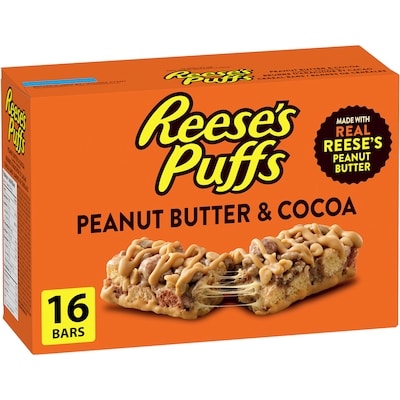 General Mills Reese's Peanut Butter & Cocoa Flavour Cereal Bars 384 g, $2.34/100g