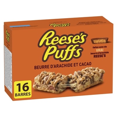 General Mills Barres de céréales Reese’s Puffs à saveur de beurre d’arachide et cacao 384 g, 2,34 $/100g