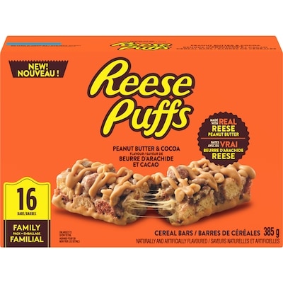 General Mills Reese's barres de céréales à saveur de beurre d'arachide et cacao 384 g, 2,34 $/100g