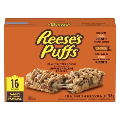 Barres de céréales Reese’s Puffs à saveur de beurre d’arachide et cacao