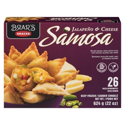 Brar's Samosa Jalapeño & Cheese 624 g, $0.80/100g