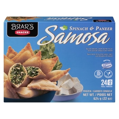 Brar's Samosa Spinach Paneer 624 g, $0.80/100g