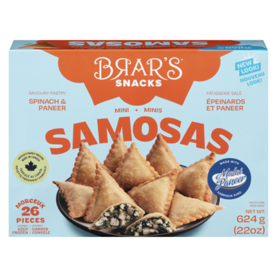 Gajar Halva Brars Samosa Spinach Paneer 624 g, 1,12 $/100g
