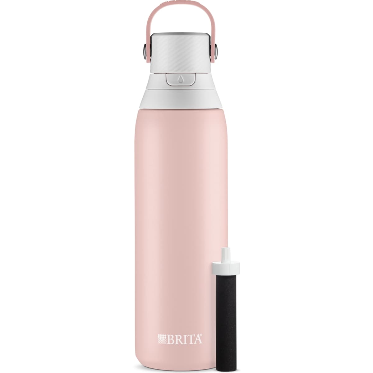 Brita Bouteille d'eau en acier inoxydable avec filtre, double isolation premium, Rose 1 ea, 35,00 $/1ch